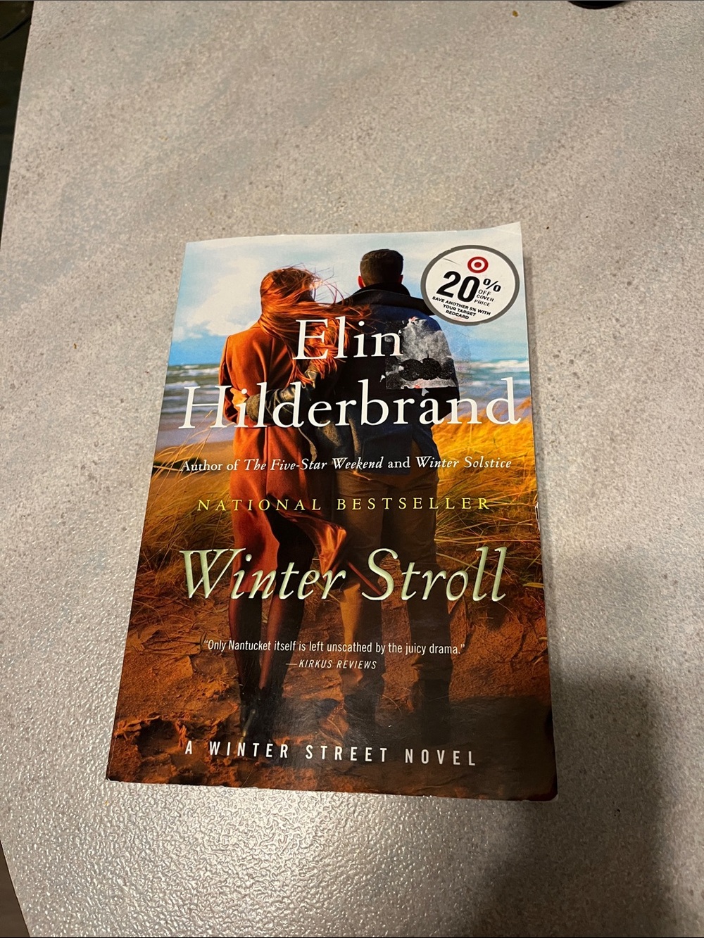 Elin Hilderbrand Winter Stroll Paperback - Orange & Blue Cover